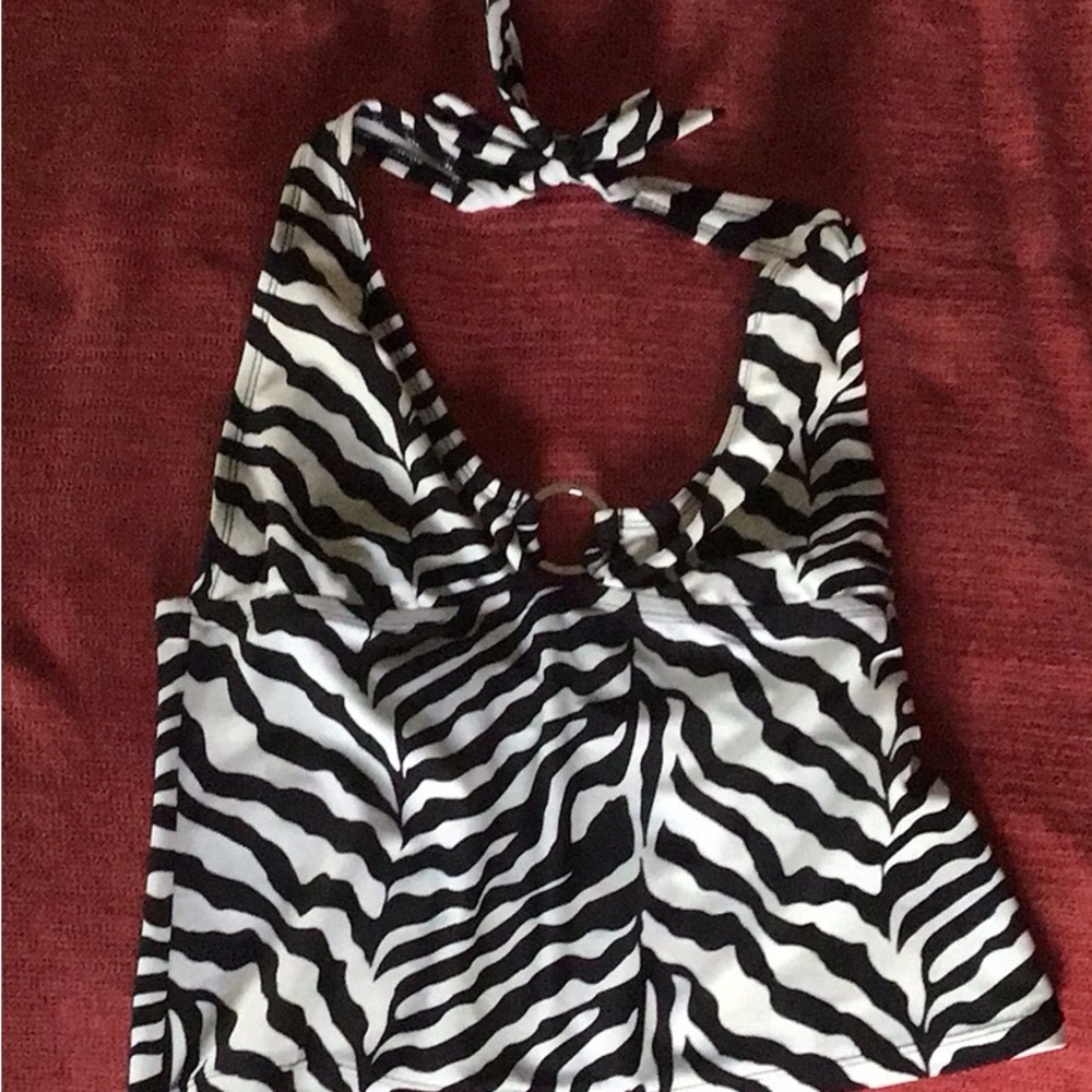 Zebra Print Women's Tankini Top